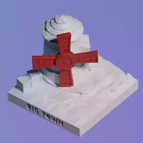 Mini City - Village - Stained Windmill 3D print model