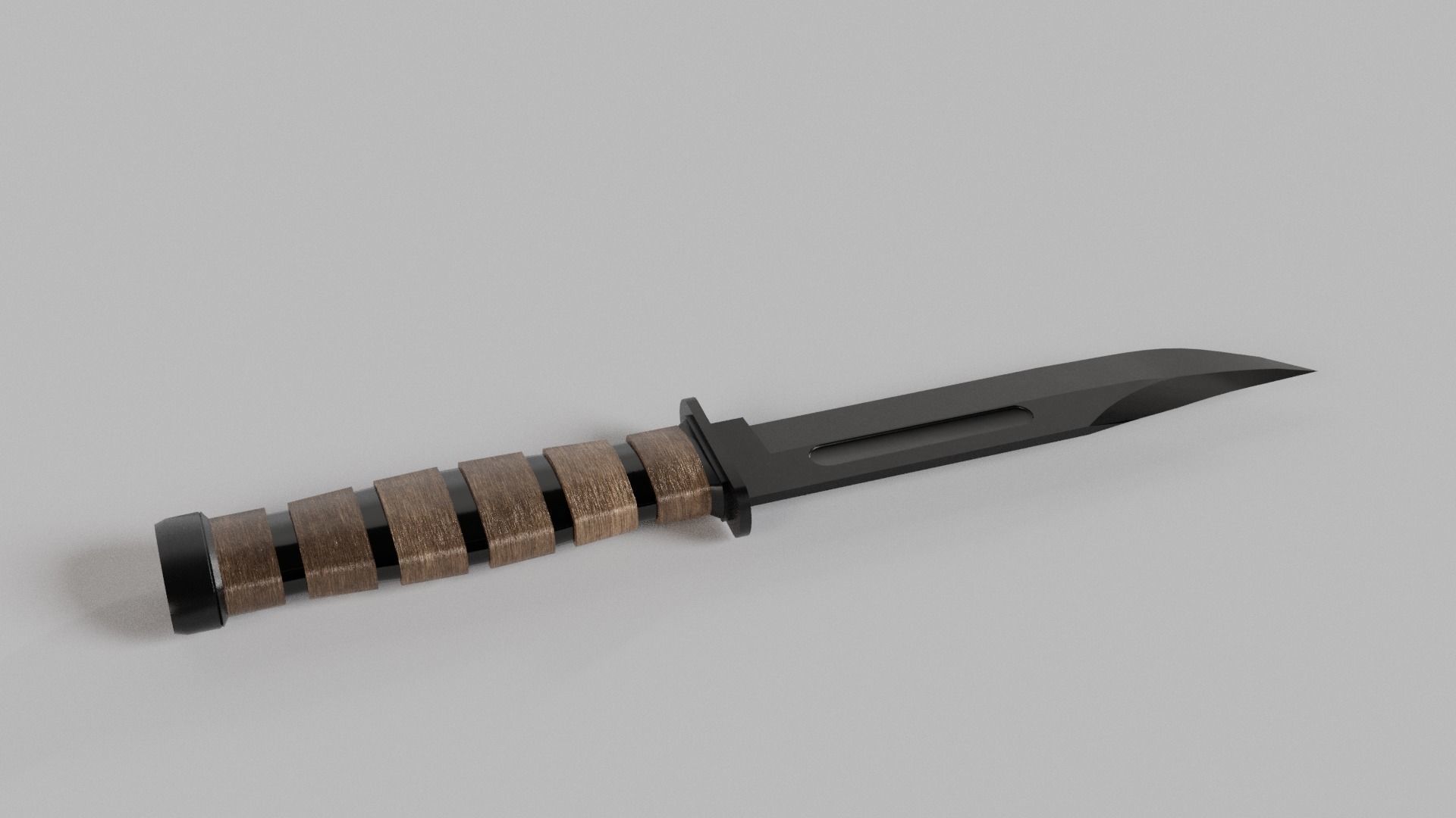 Kbar Knife Low-poly 3D model_1