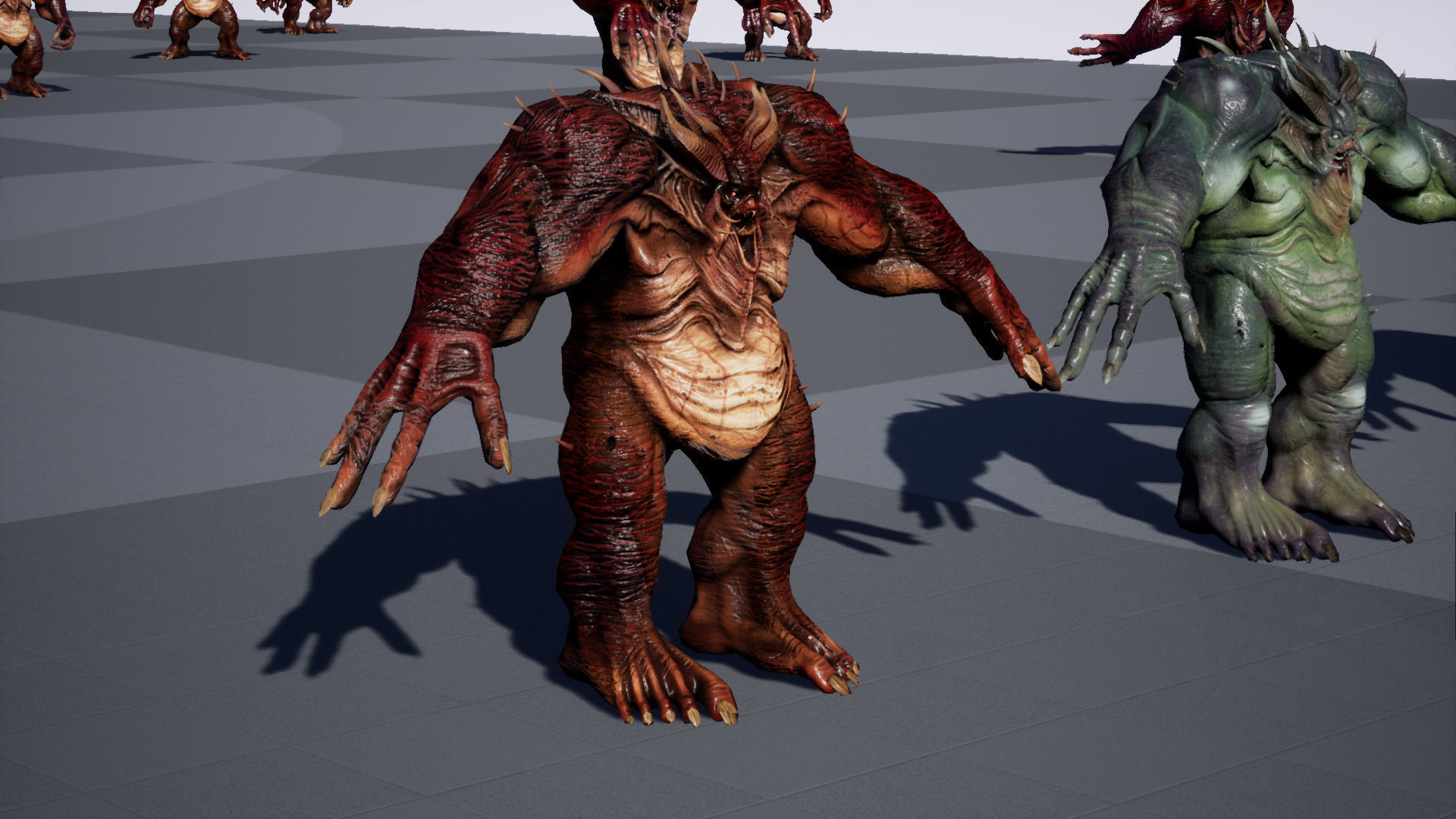 FatDemon2 creature with long arms and legs Low-poly 3D model_38