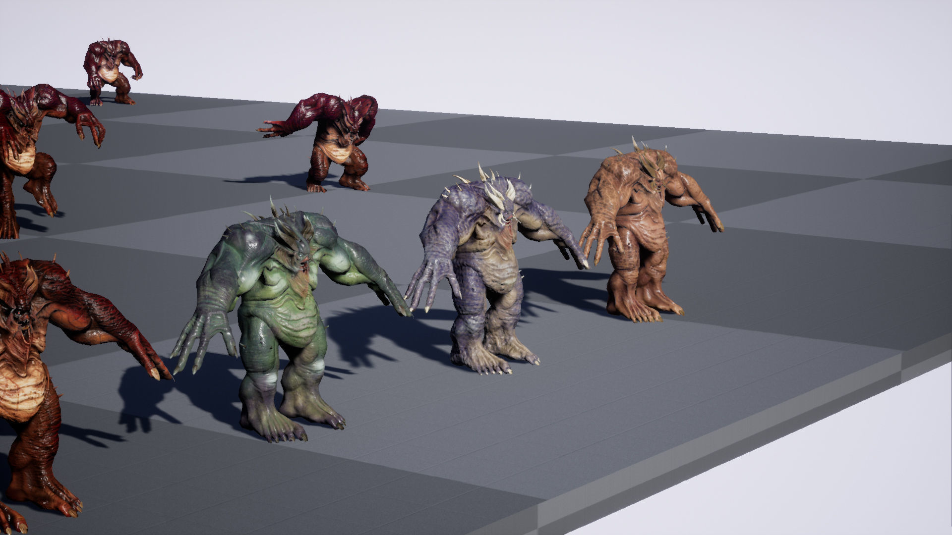 FatDemon2 creature with long arms and legs Low-poly 3D model_42