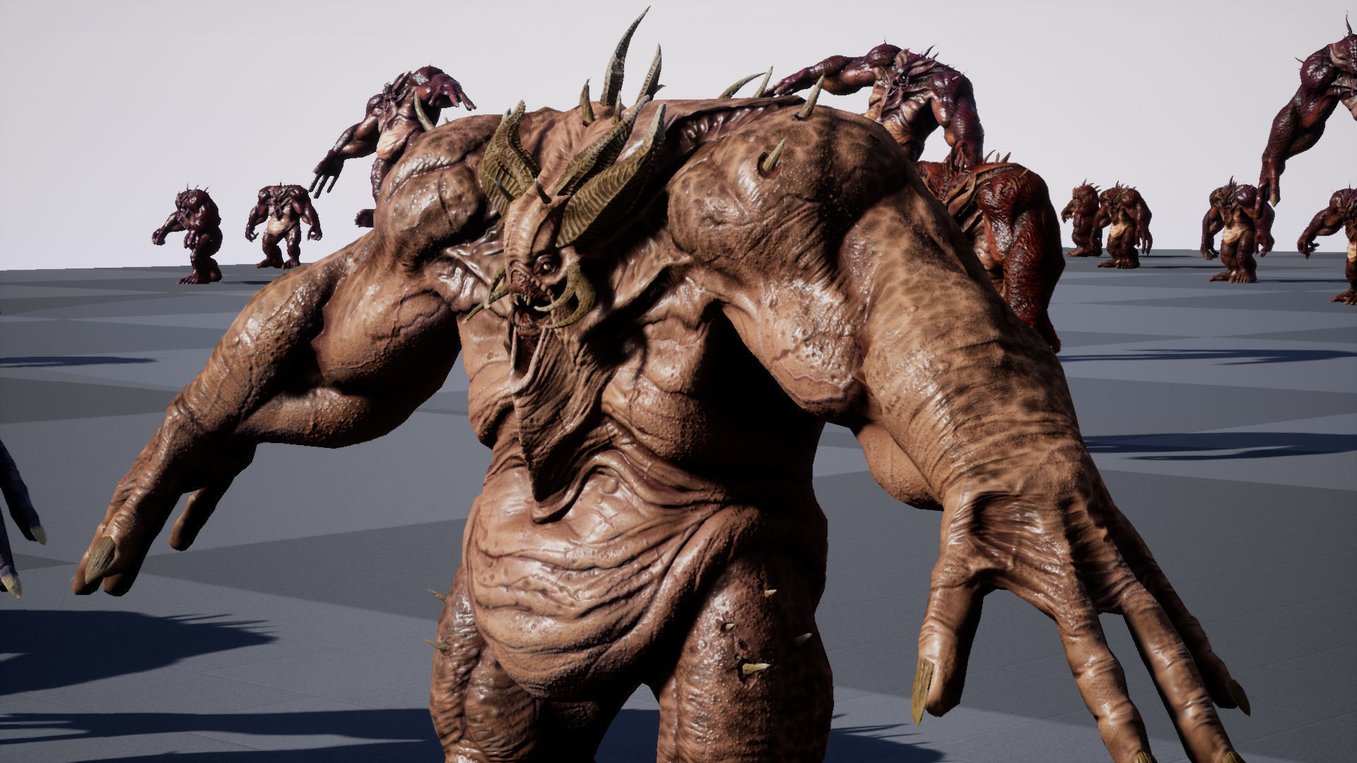 FatDemon2 creature with long arms and legs Low-poly 3D model_40