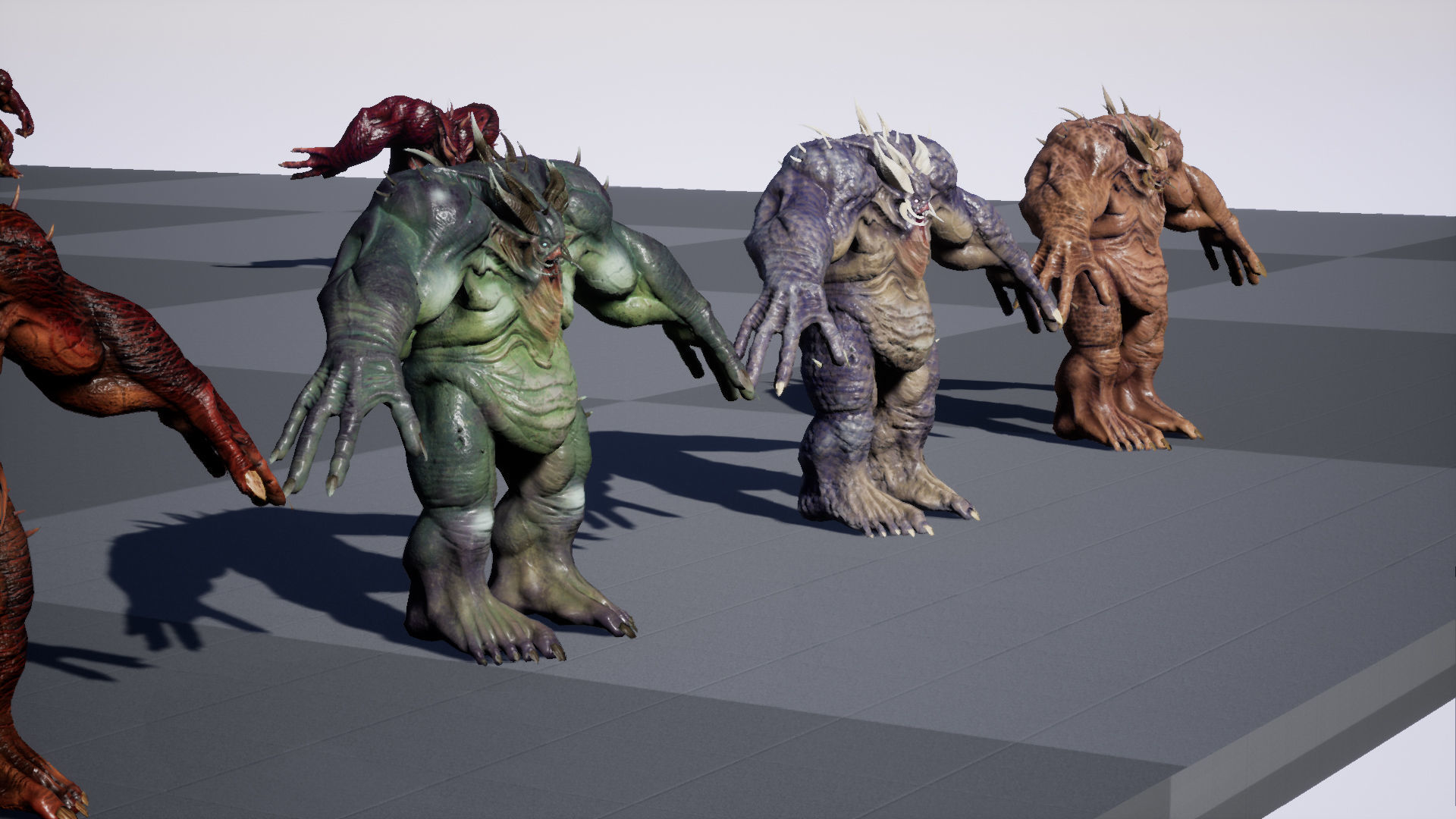 FatDemon2 creature with long arms and legs Low-poly 3D model_39