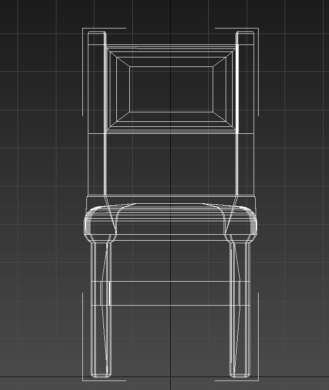 Rustic wooden padded seat 3D model_14