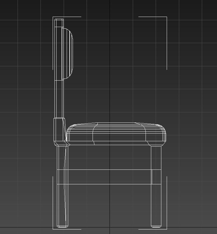 Rustic wooden padded seat 3D model_15