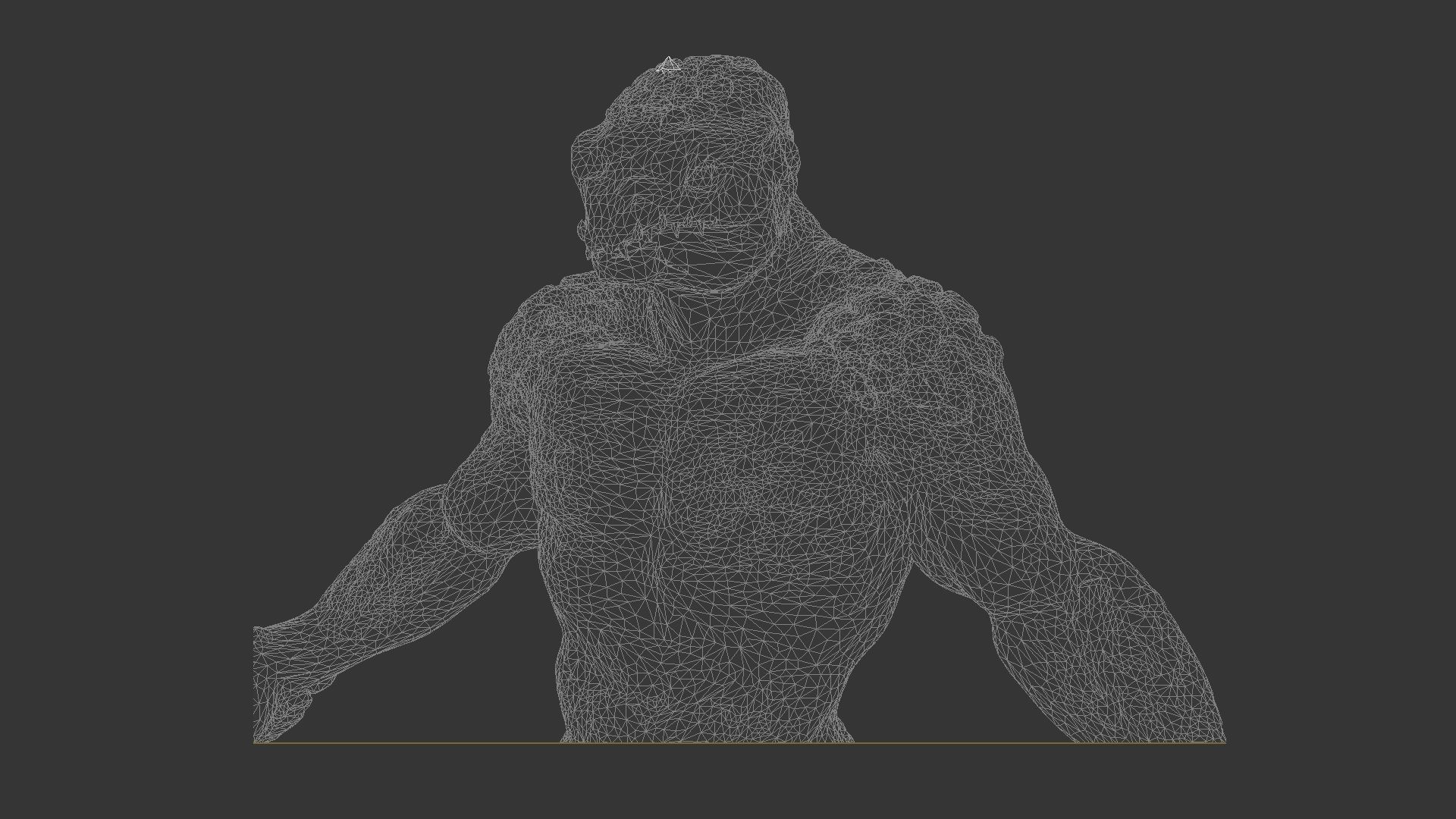 Reptilian creature with claws Low-poly 3D model_7