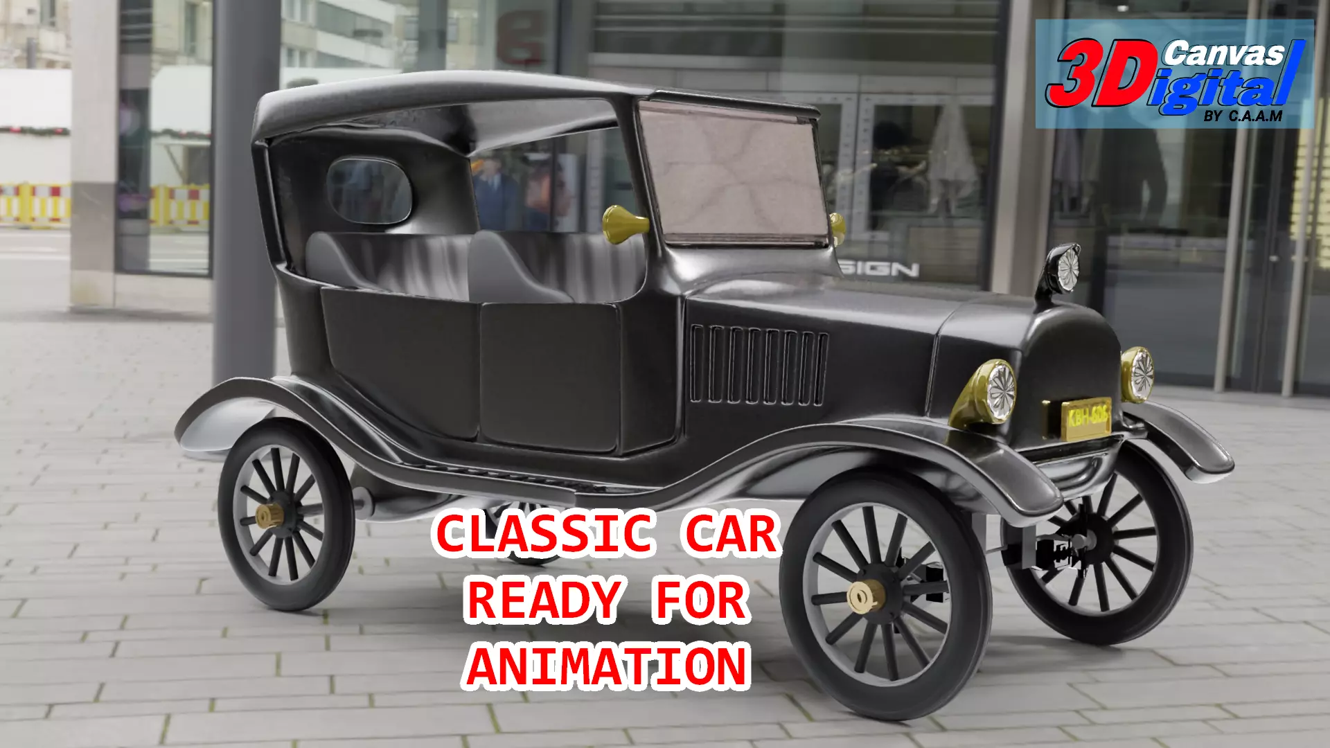 CLASSIC CAR FOR ANIMATION 3D model