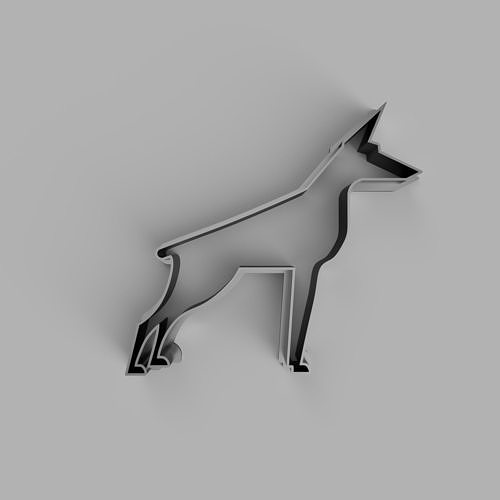 Doberman cutter cookie stl STL files cutter cookie stl 3D 3D print model