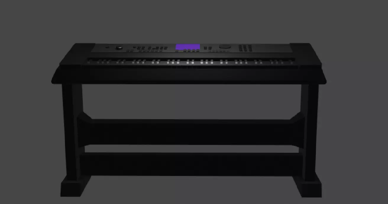 piano electronic keyboard Free 3D model_0