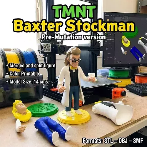 Baxter Stockman pre-mutation TMNT 1987 Printable
