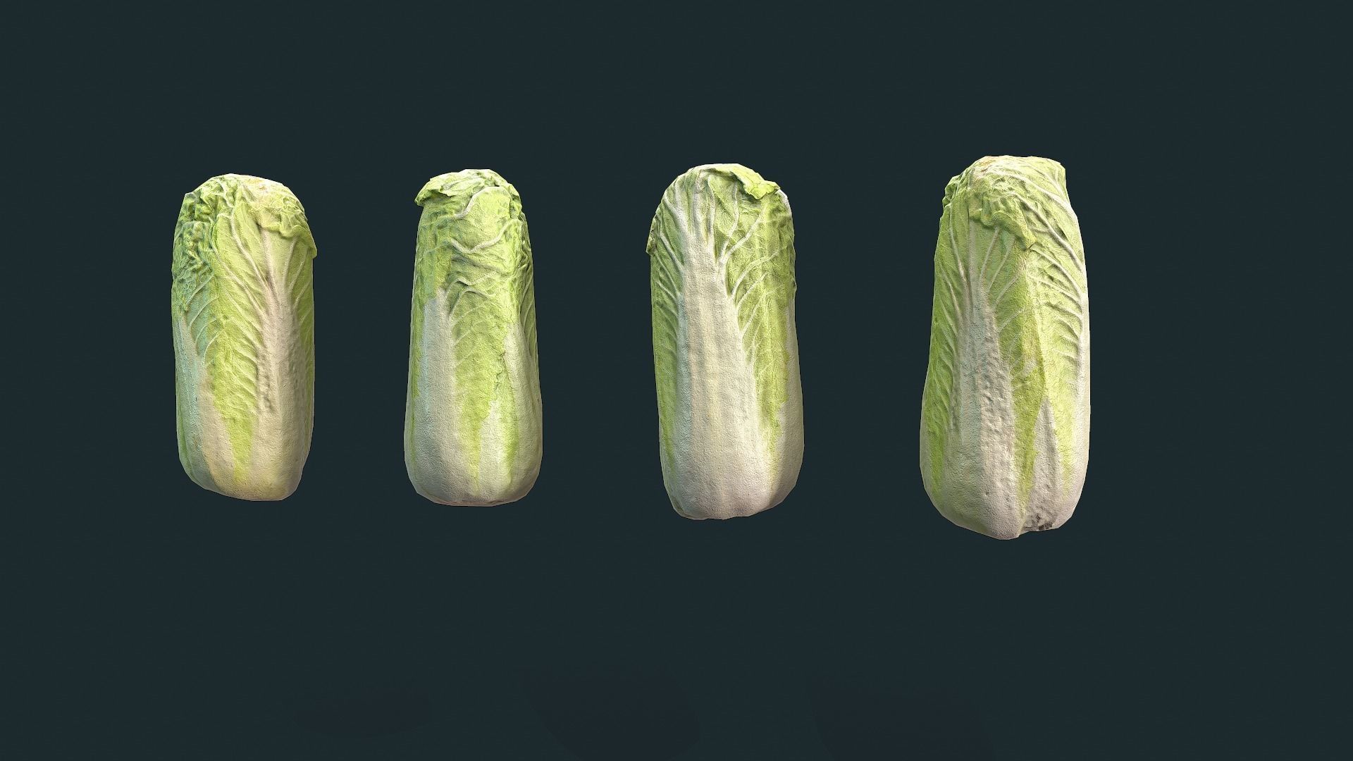 Chinese cabbage Low-poly 3D model_6