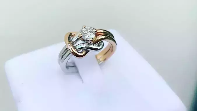 Women ring Engagement Solitarie gems Round Solitario C2022