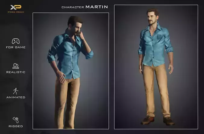 Male Character - Martin 3D model