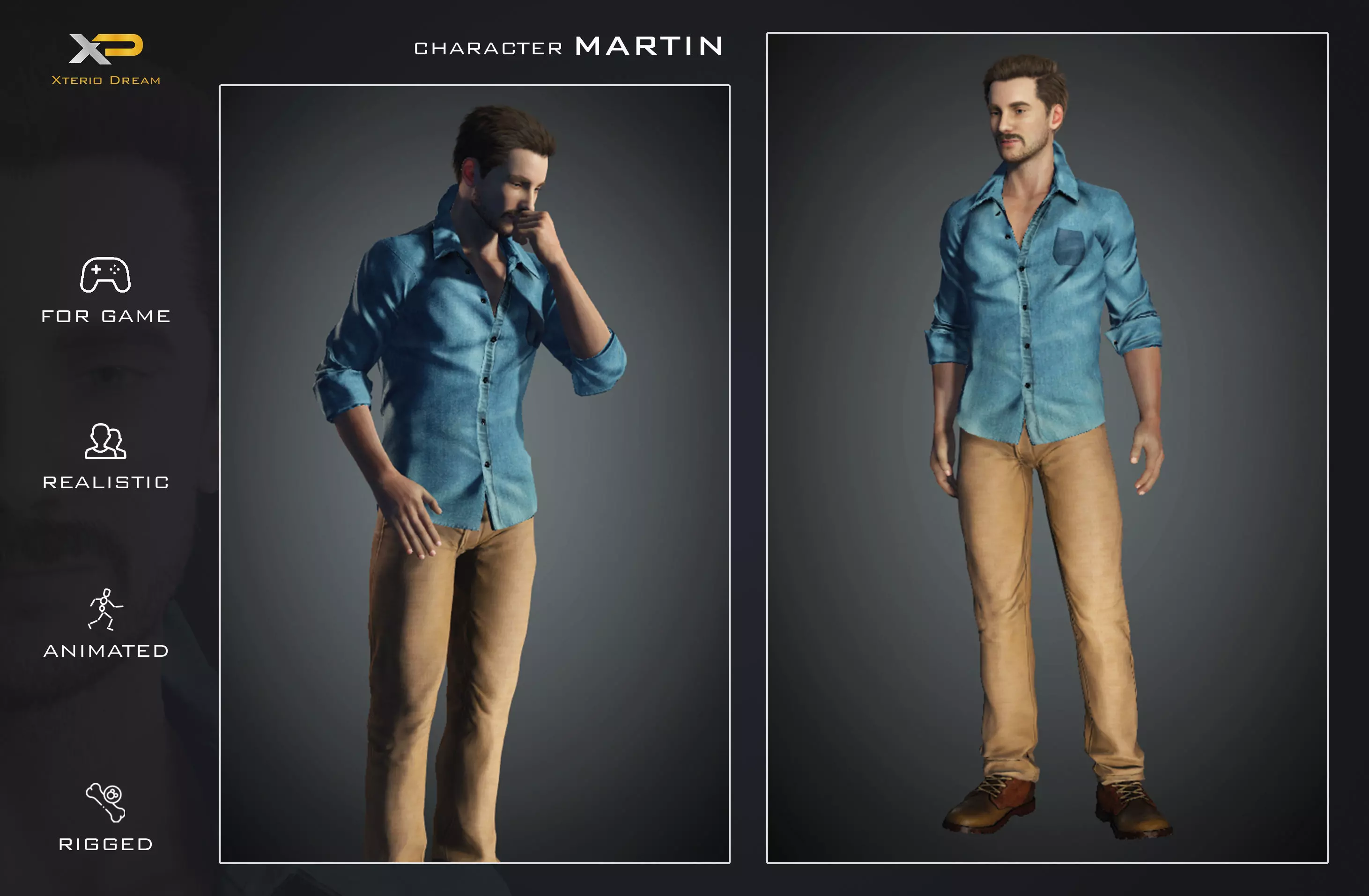 Male Character - Martin 3D model_0