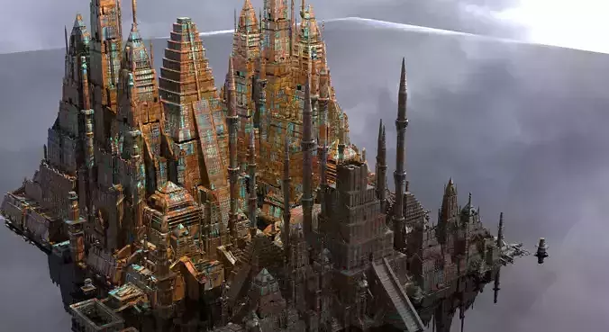 City of Nazca civilization 2 3D model