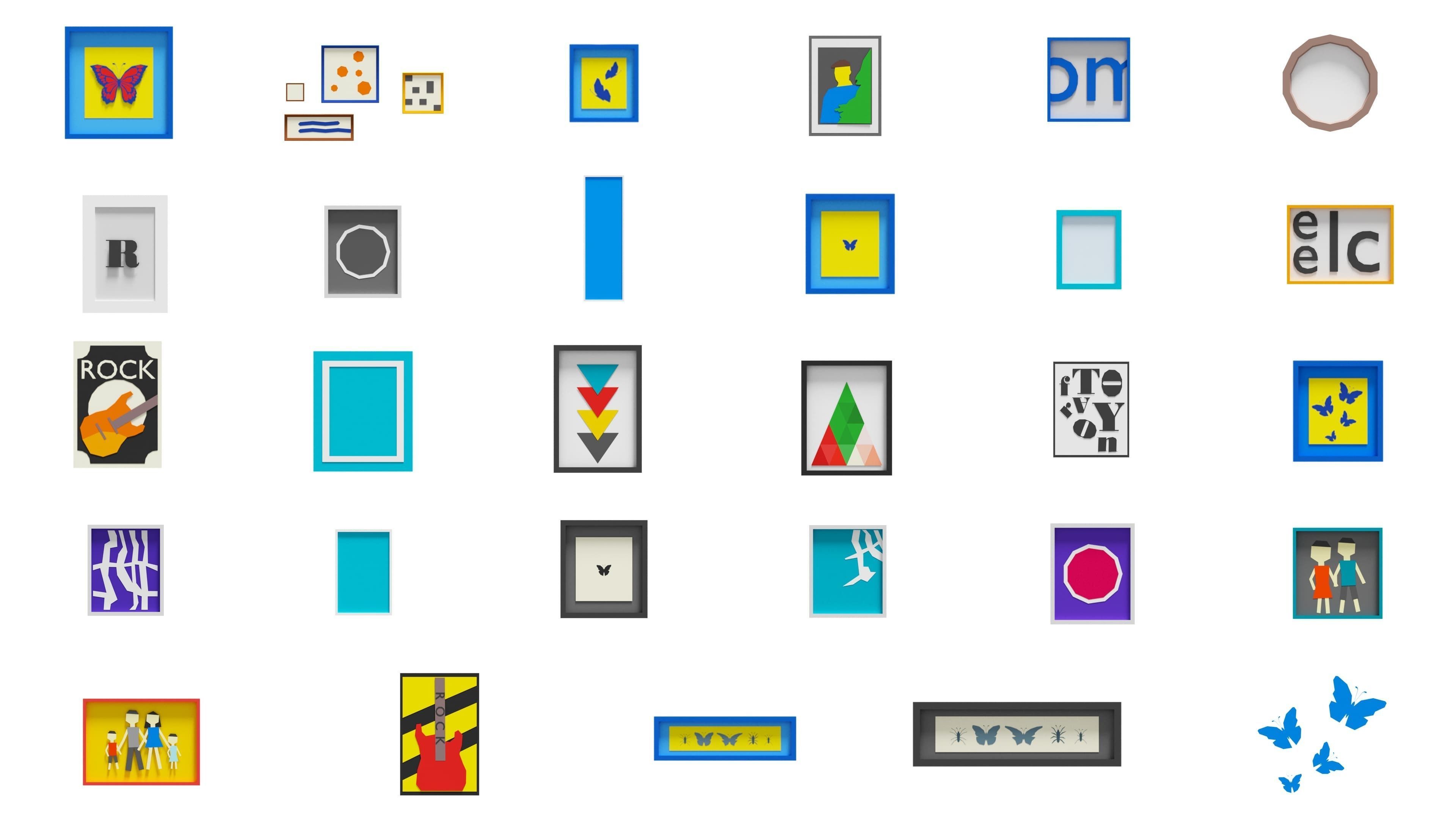 Furniture Bright Low-poly 3D model_24