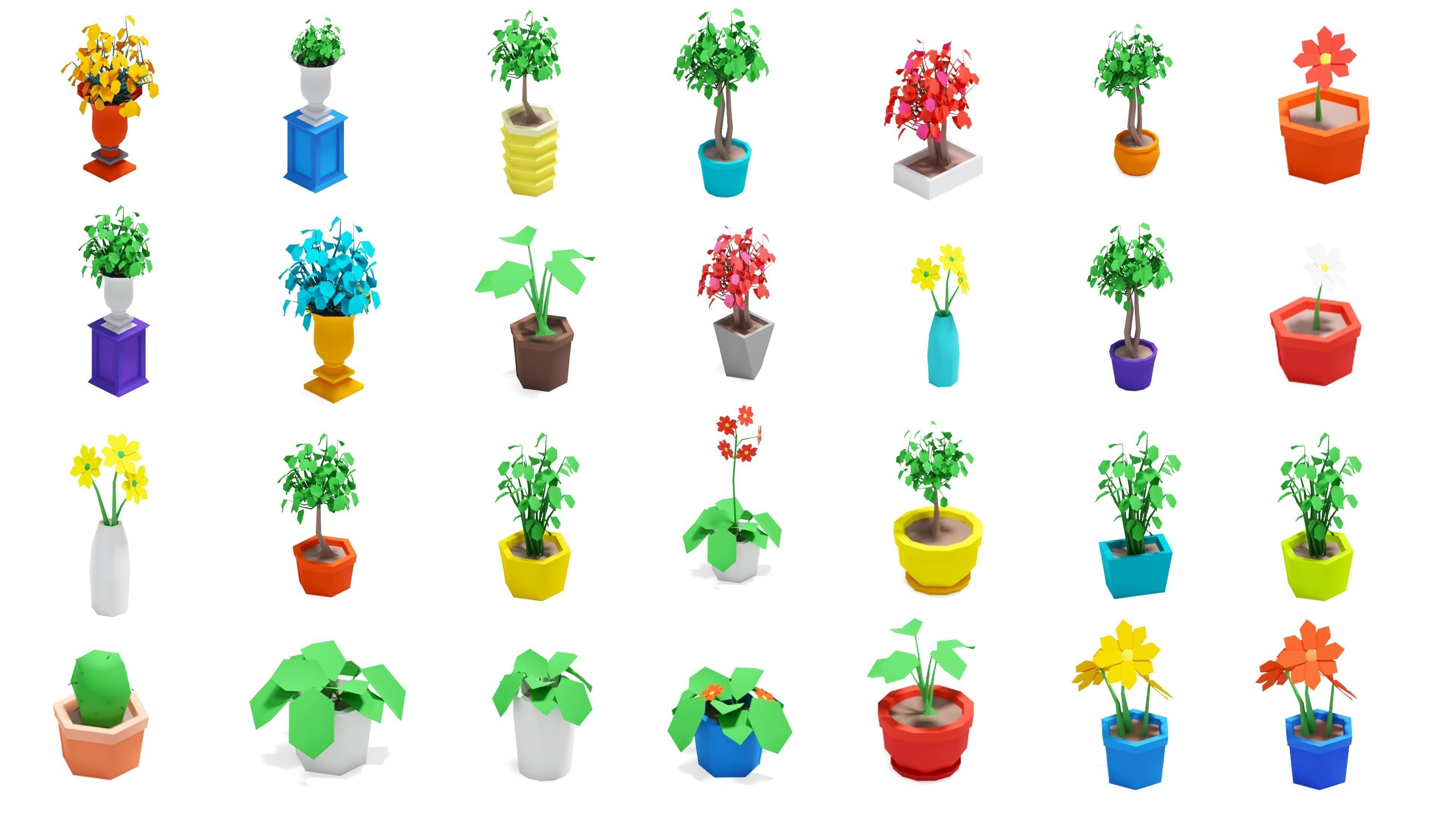 Furniture Bright Low-poly 3D model_13