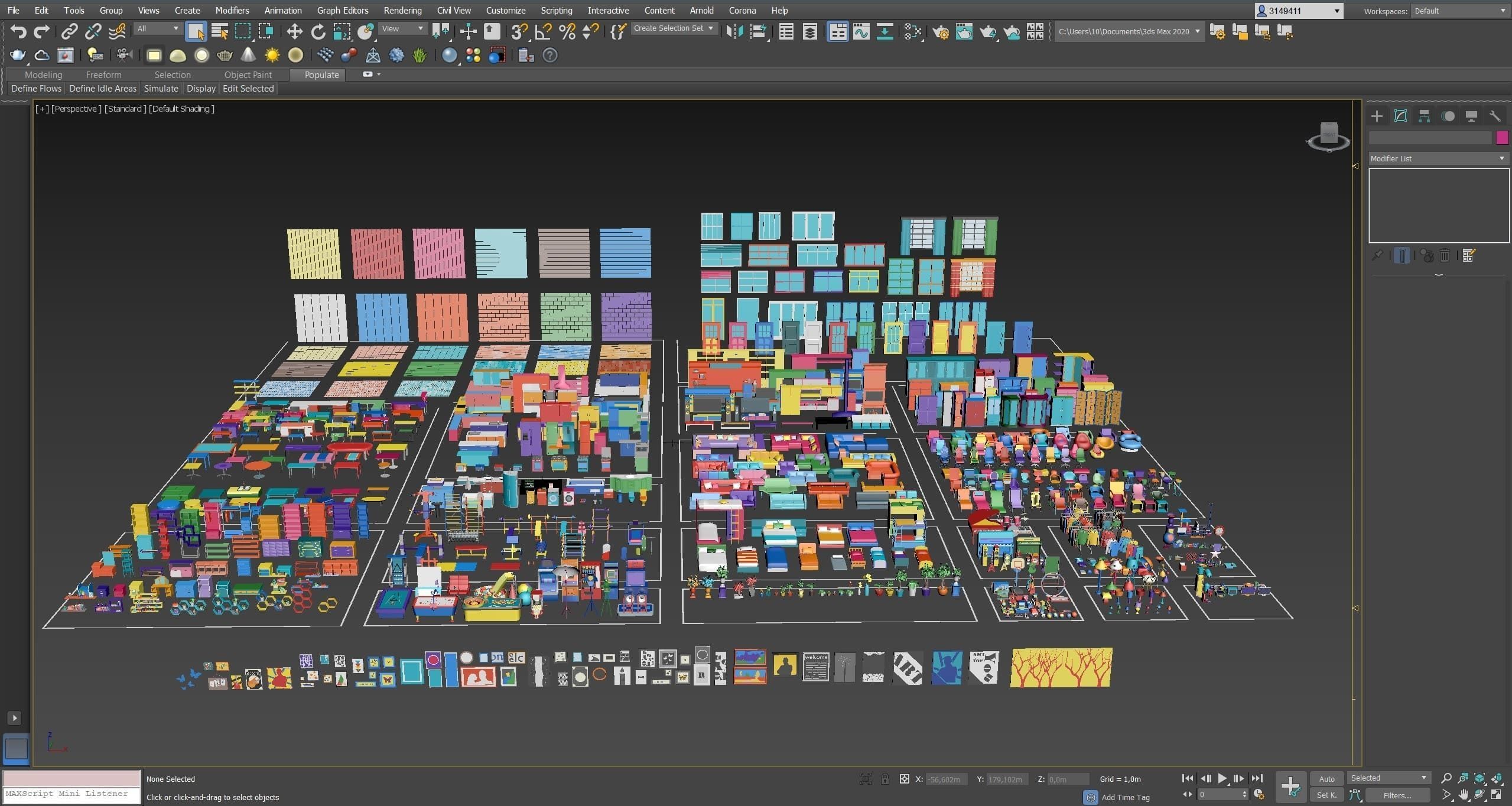 Furniture Bright Low-poly 3D model_36