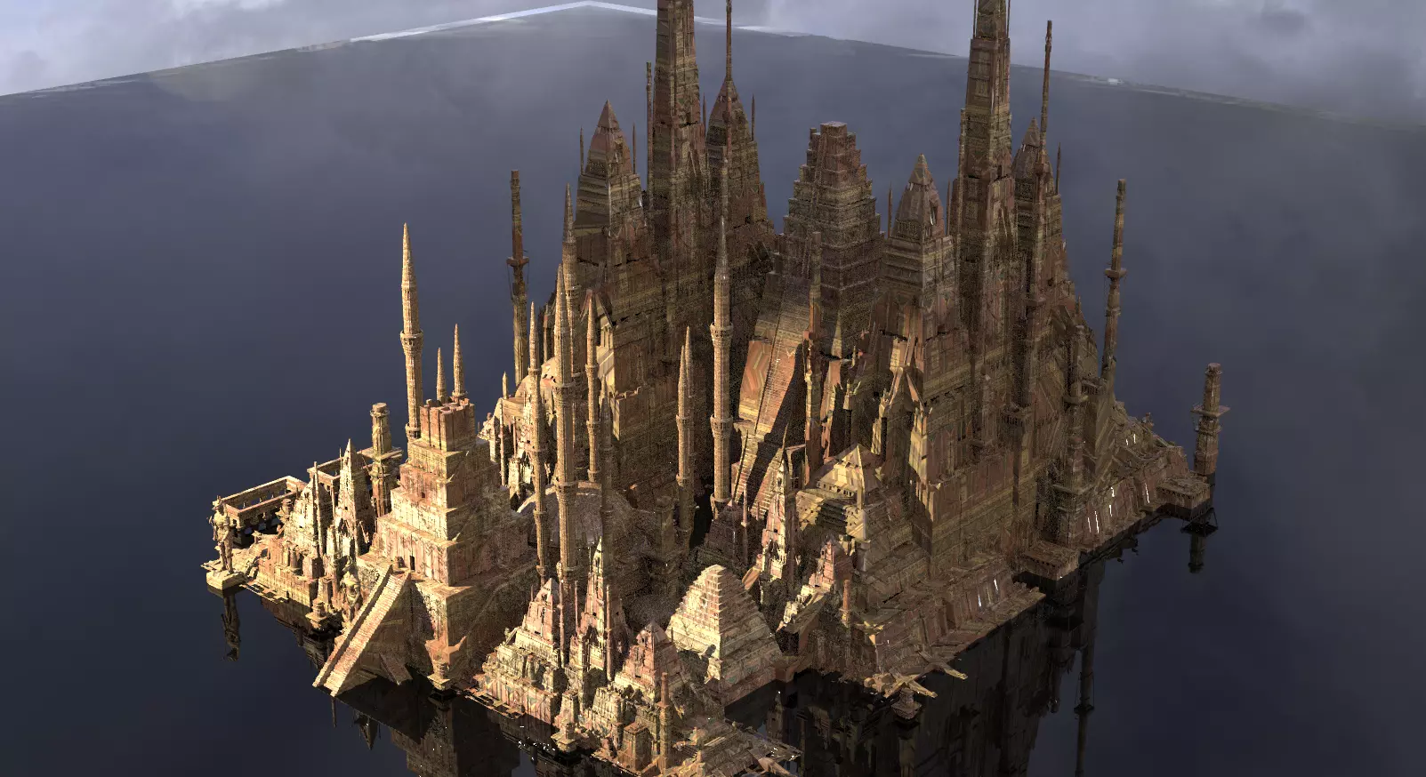 City of Nazca civilization Ruins 3D model_0