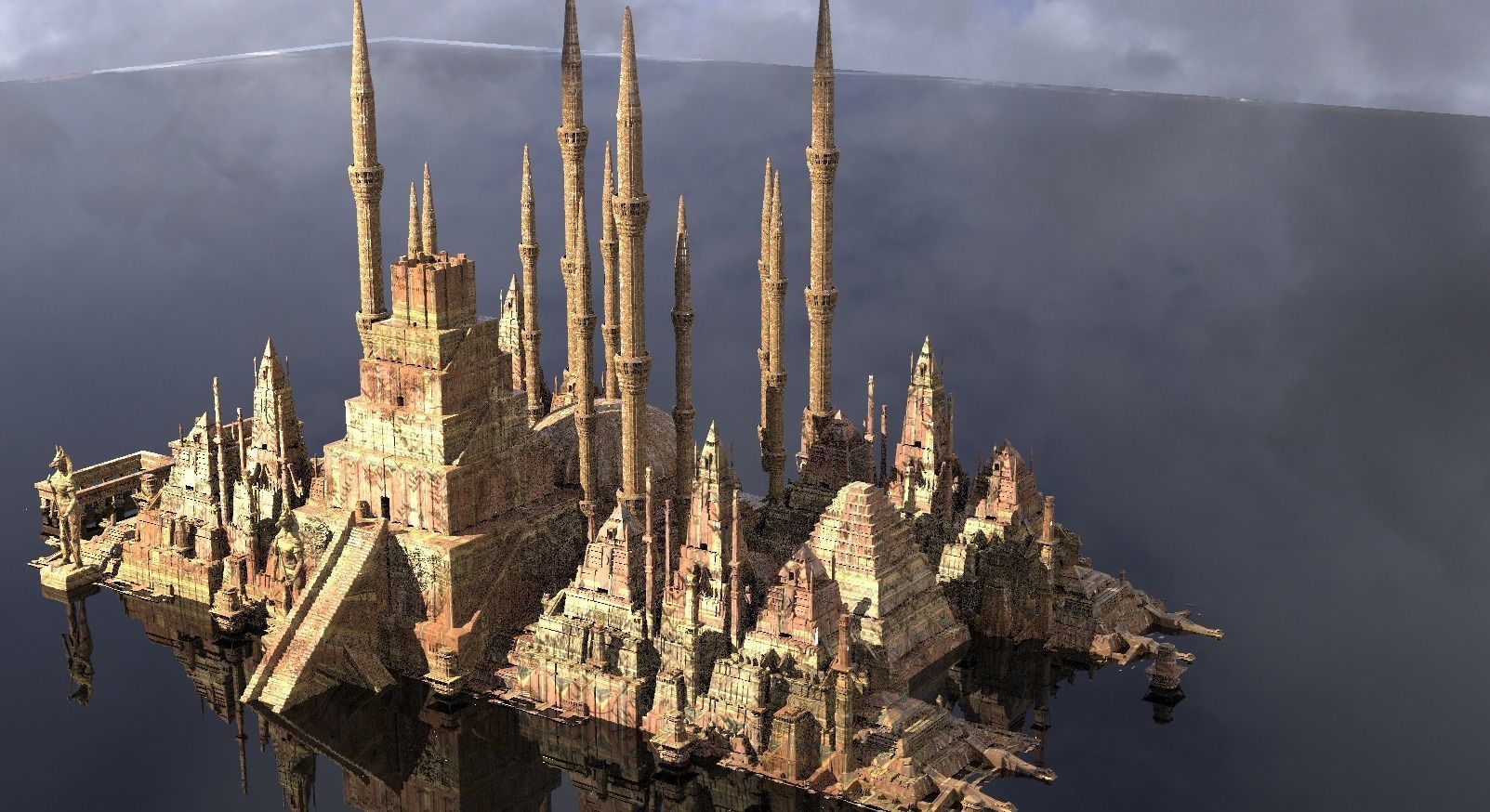 City of Nazca civilization Ruins 2 3D model_1