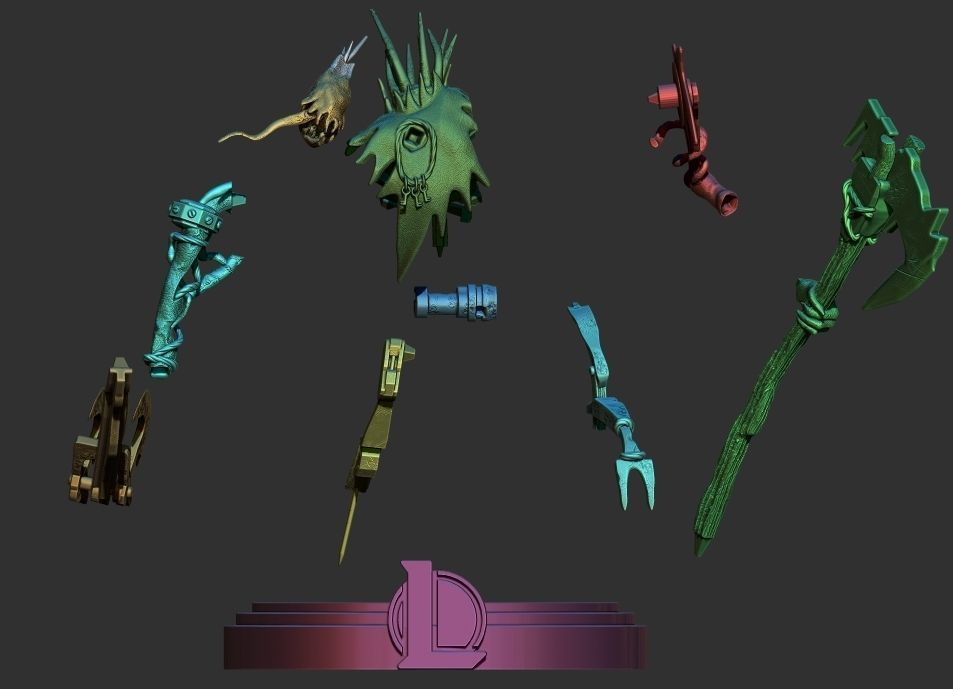 Fiddlesticks Fanart - League Of Legends 3D print model_5