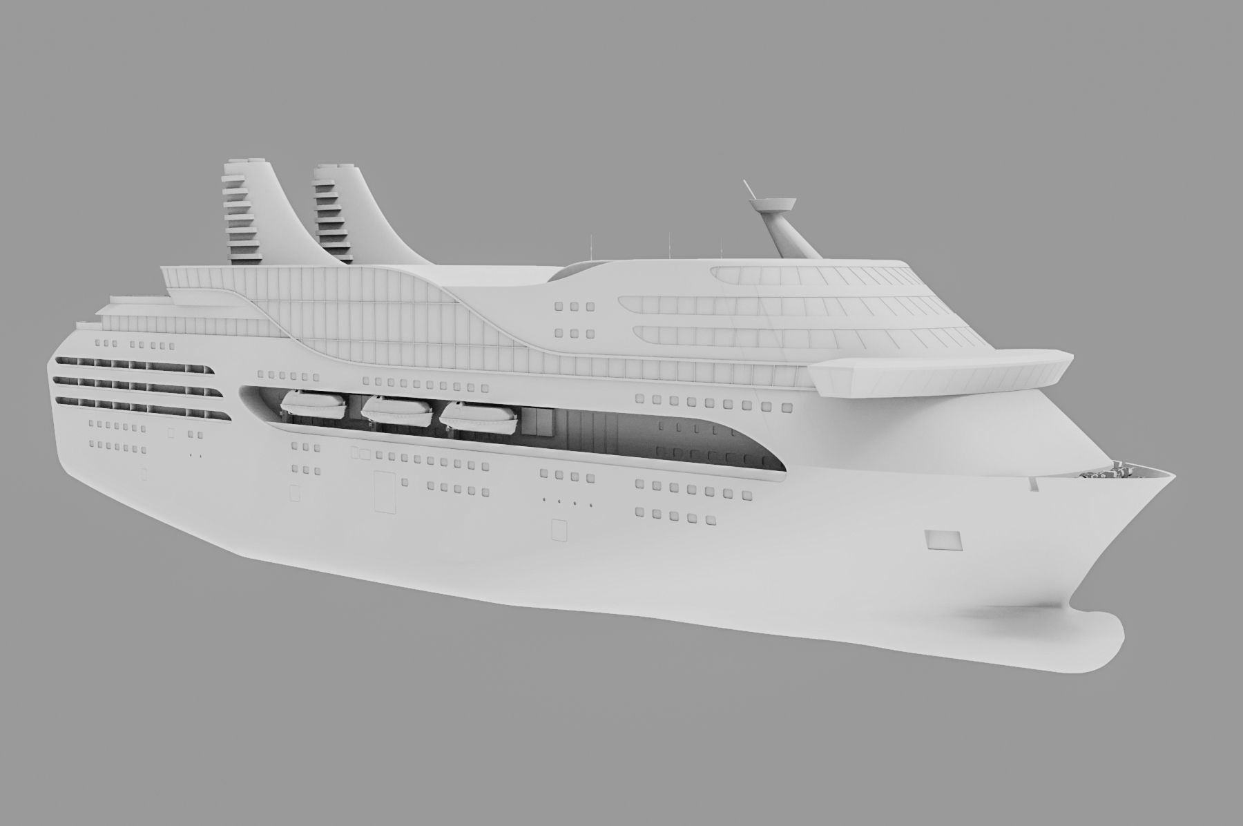 Cruise ship 3D model_6