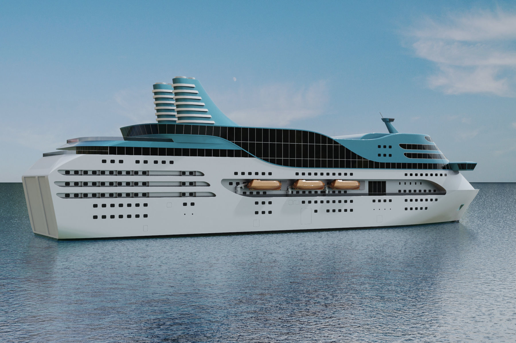 Cruise ship 3D model_5