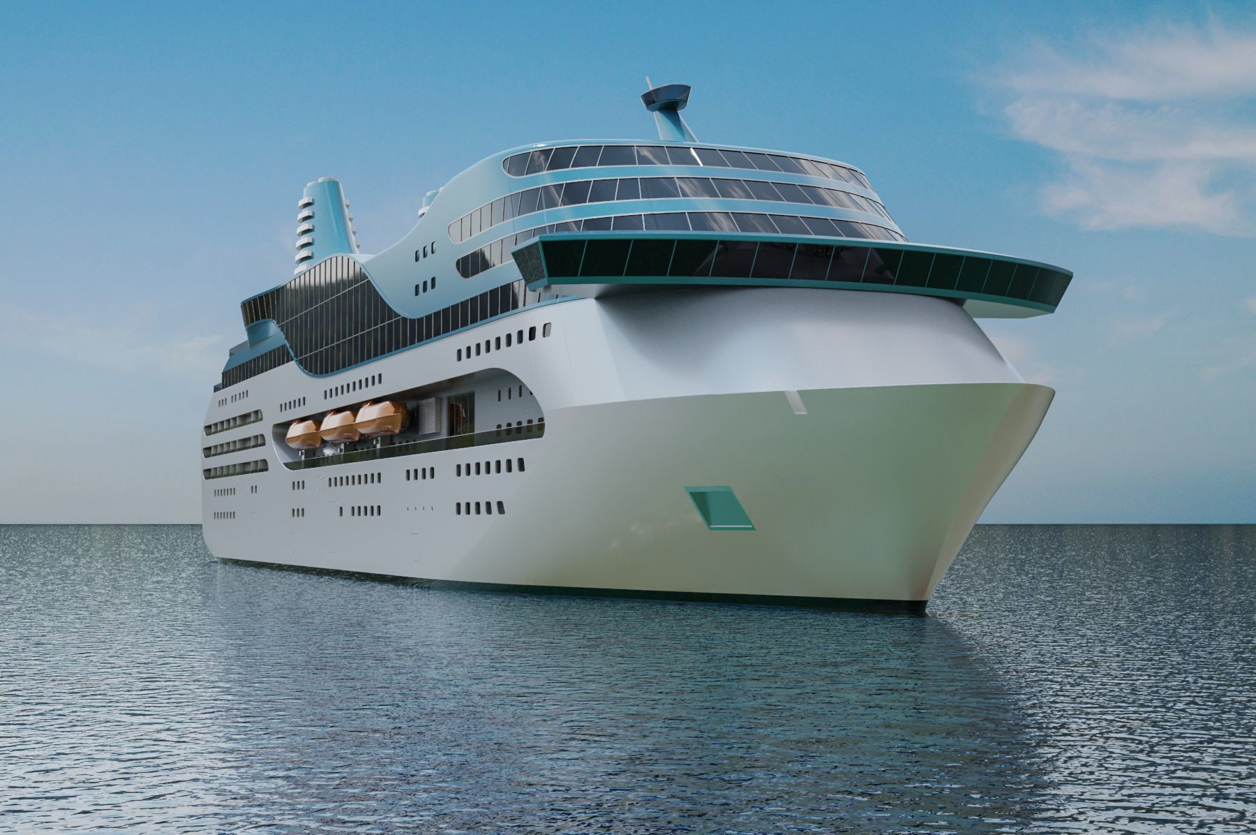 Cruise ship 3D model_3