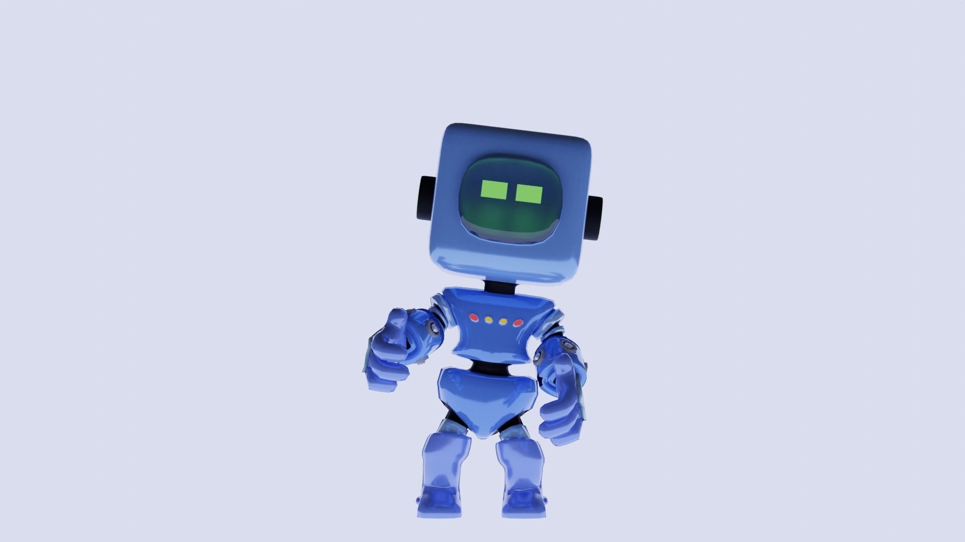 Stylized Robot Low-poly 3D model_2