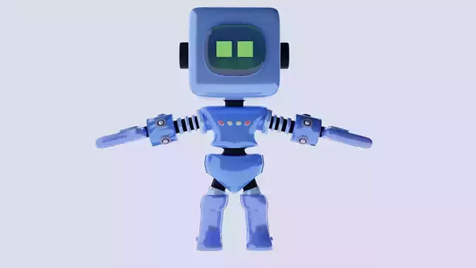 Stylized Robot Low-poly 3D model
