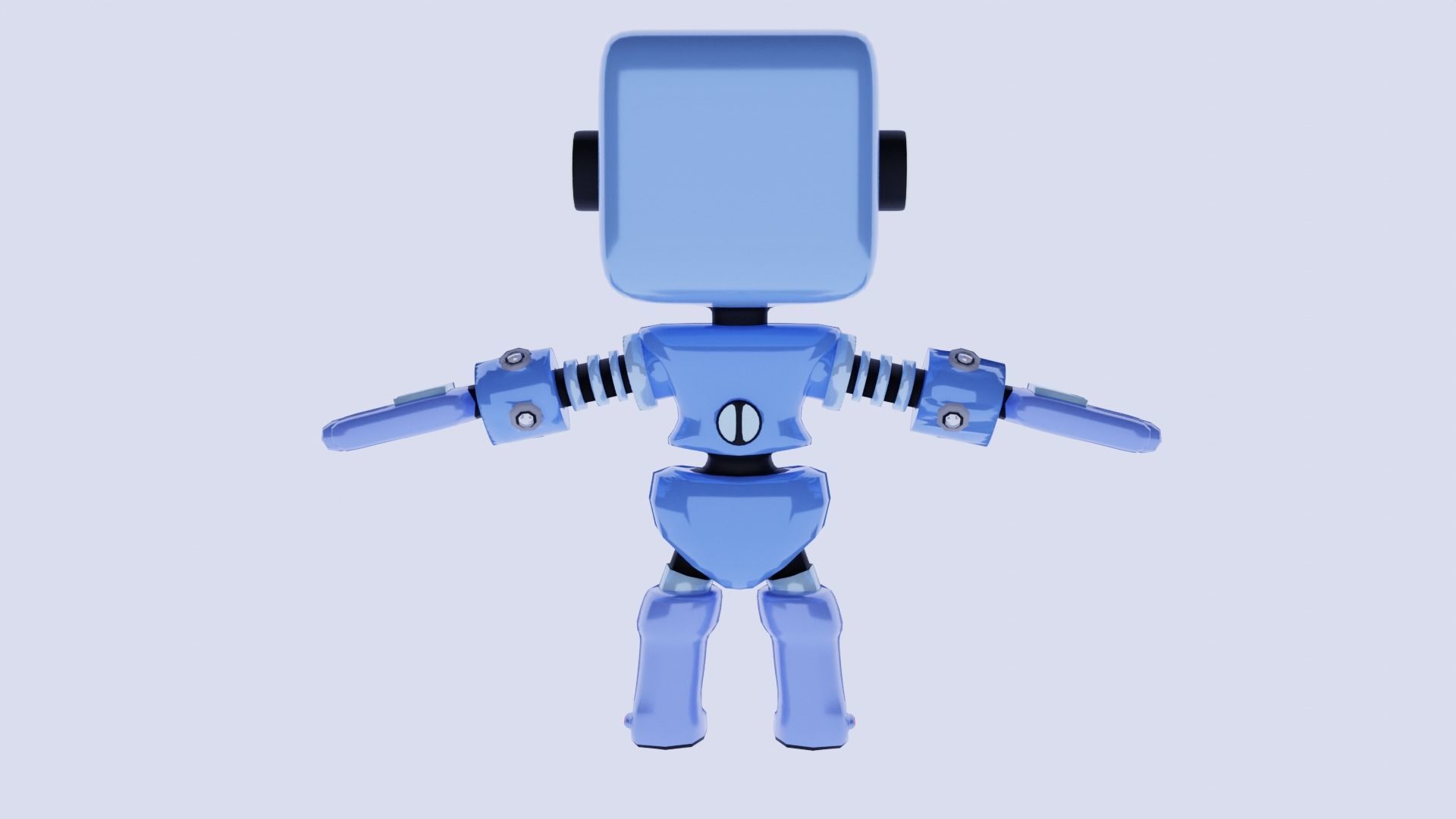 Stylized Robot Low-poly 3D model_4