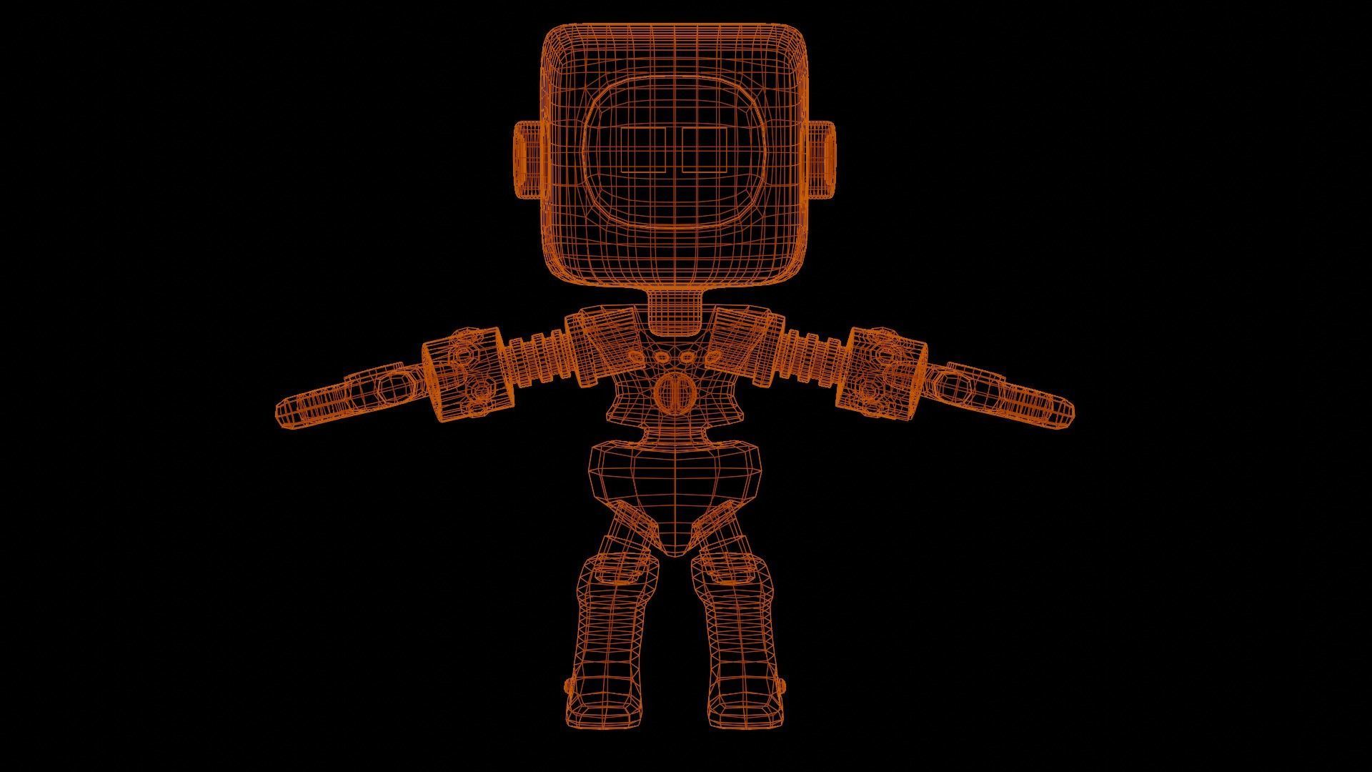 Stylized Robot Low-poly 3D model_7