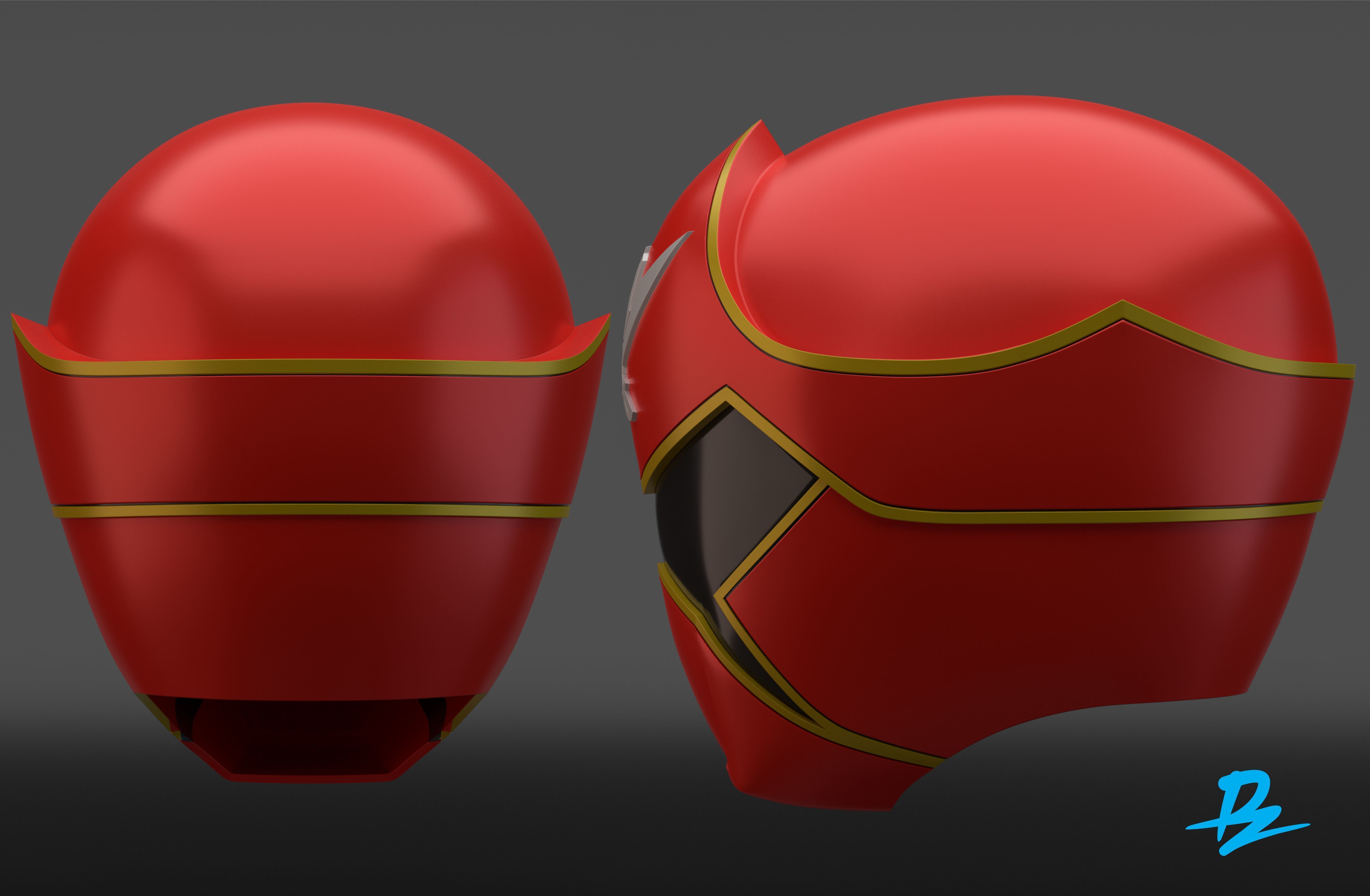 Gokai ranger Red 3D model 3D printable | CGTrader