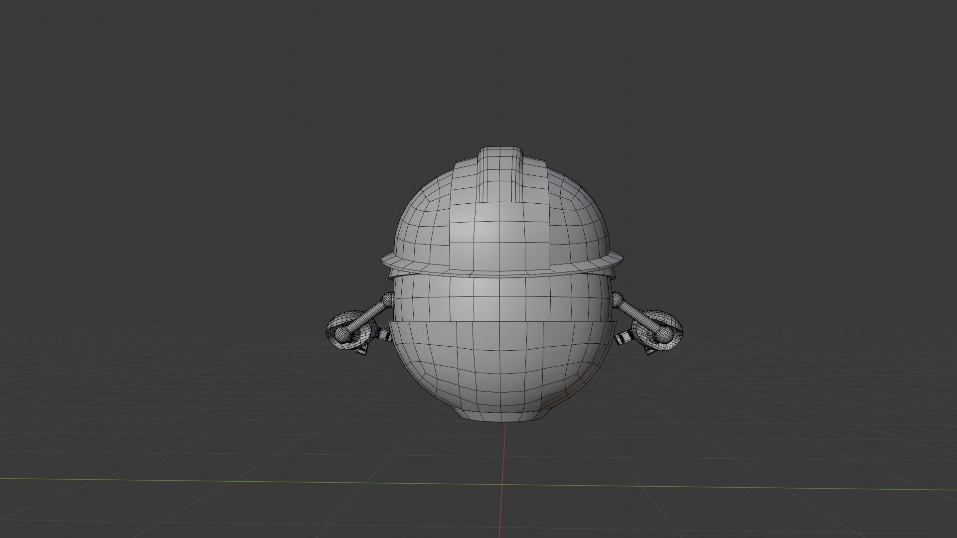 Worker Pod Low-poly 3D model_4