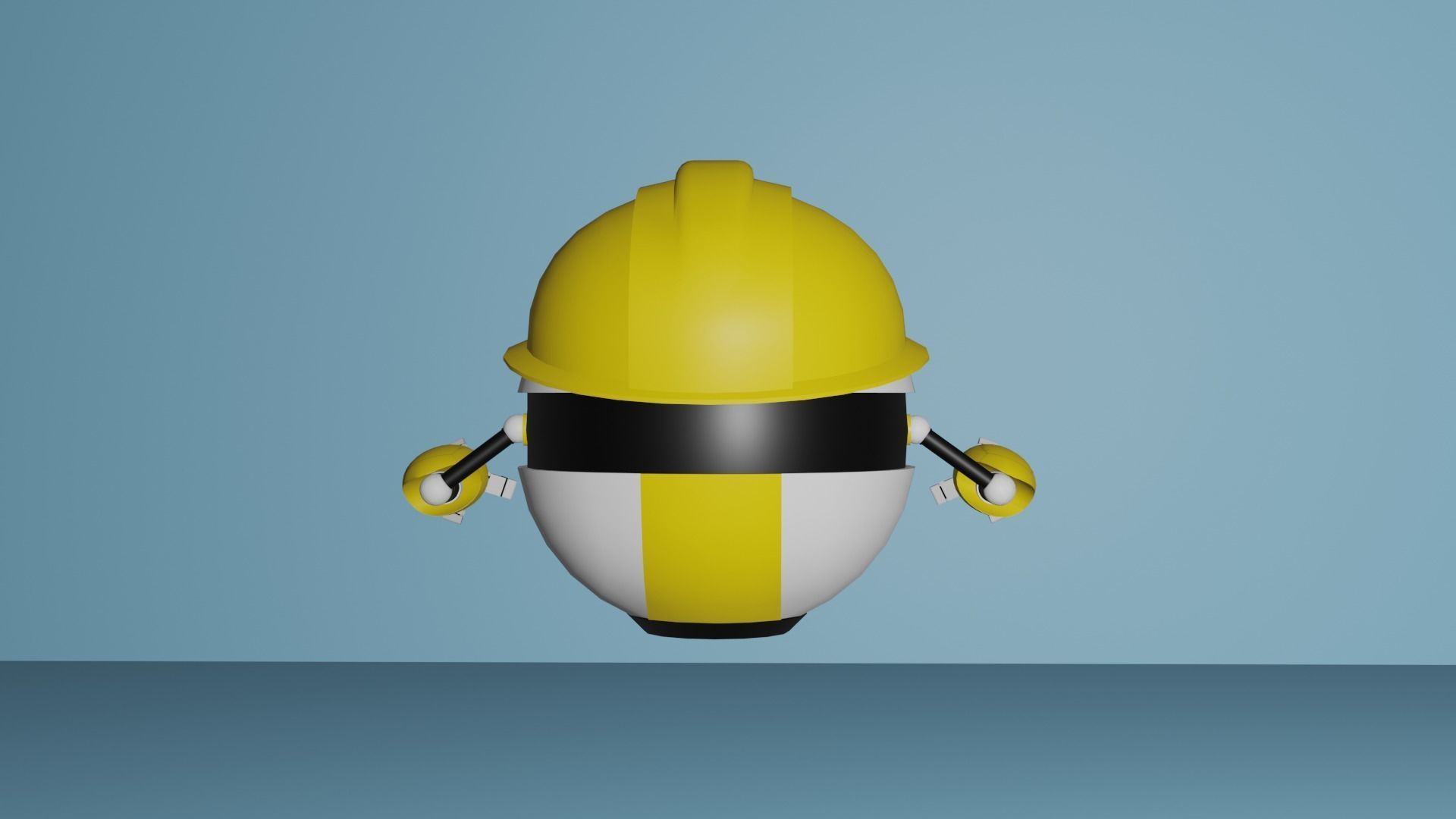 Worker Pod Low-poly 3D model_2