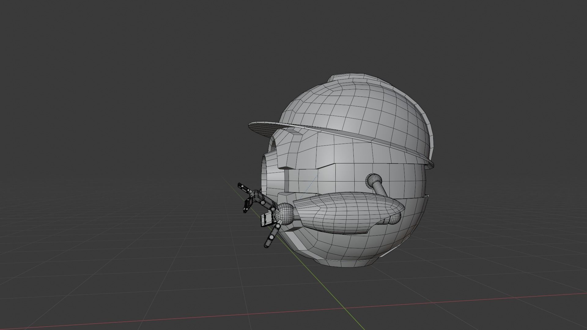 Worker Pod Low-poly 3D model_5