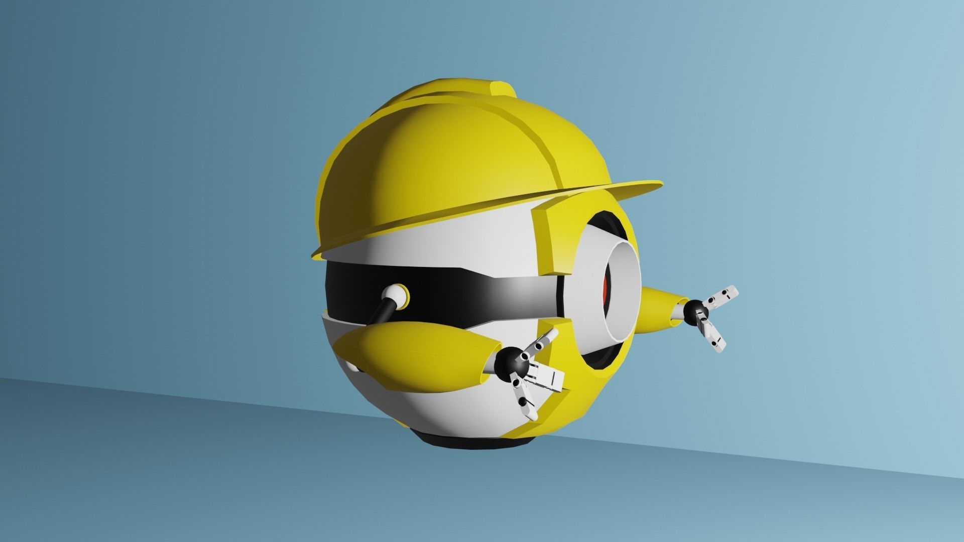 Worker Pod Low-poly 3D model_1
