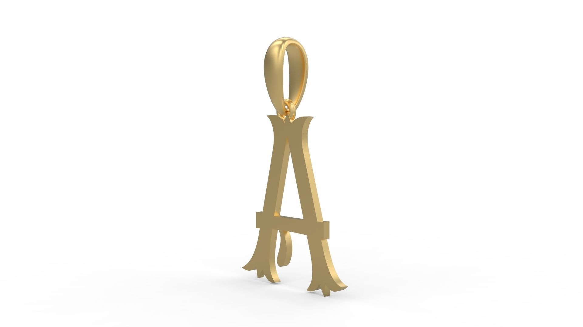 Initial Letters Pendant Storybook Ending A 3D print model_1