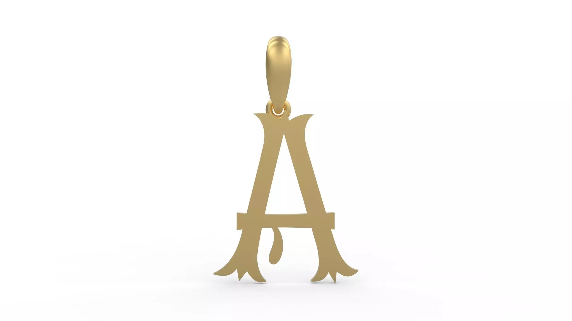 Initial Letters Pendant Storybook Ending A 3D print model_0