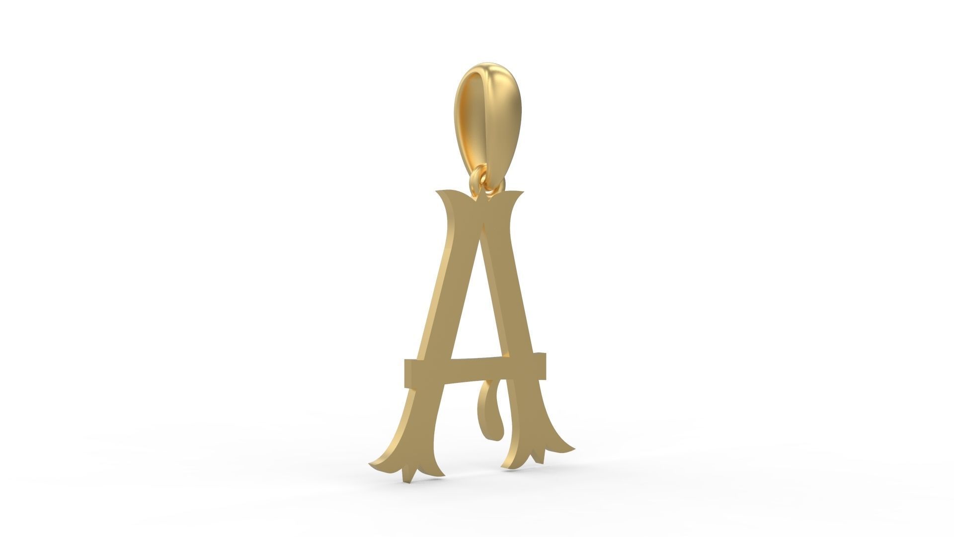 Initial Letters Pendant Storybook Ending A 3D print model_3
