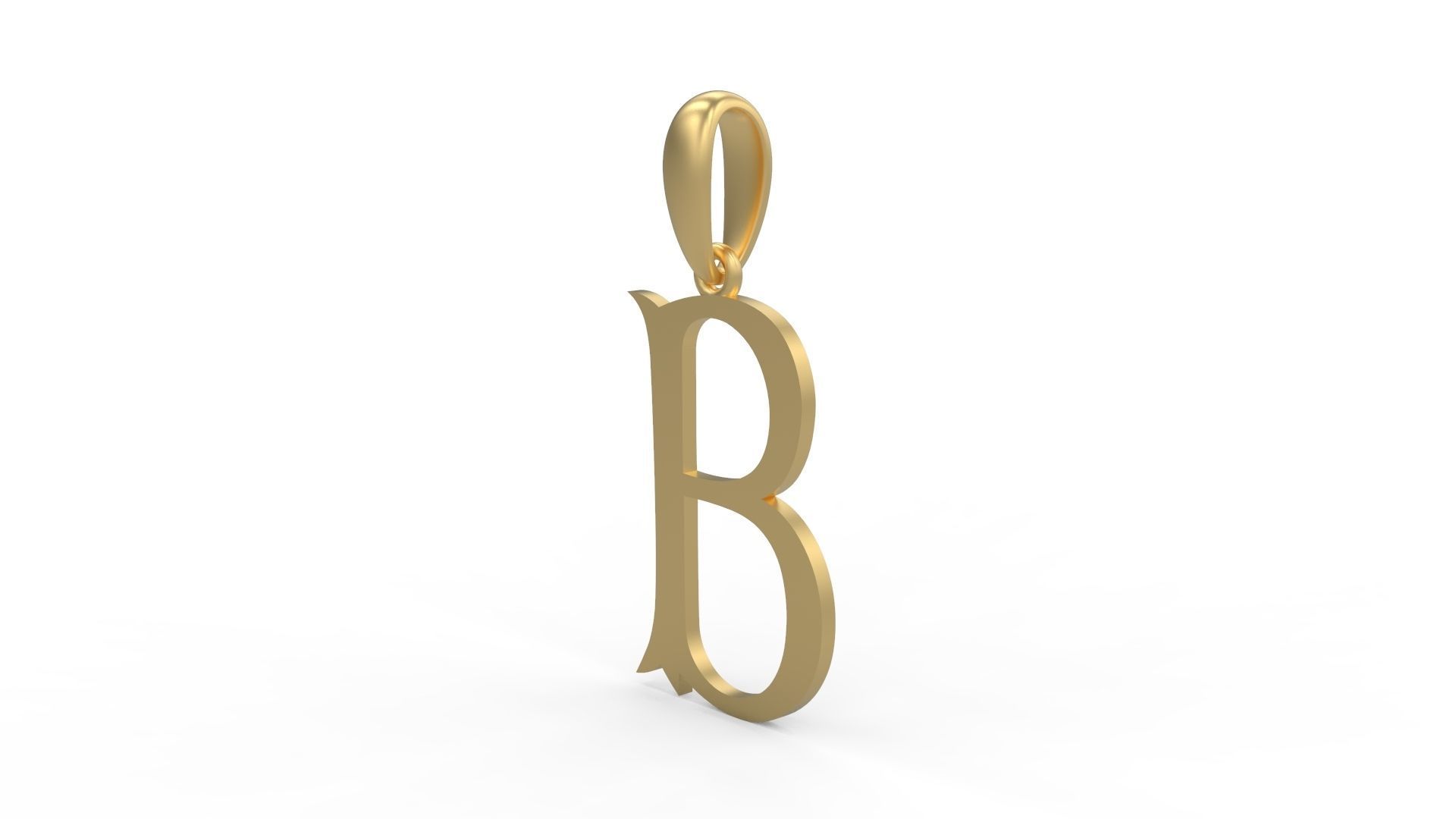 Initial Letters Pendant Storybook Ending B 3D print model_1