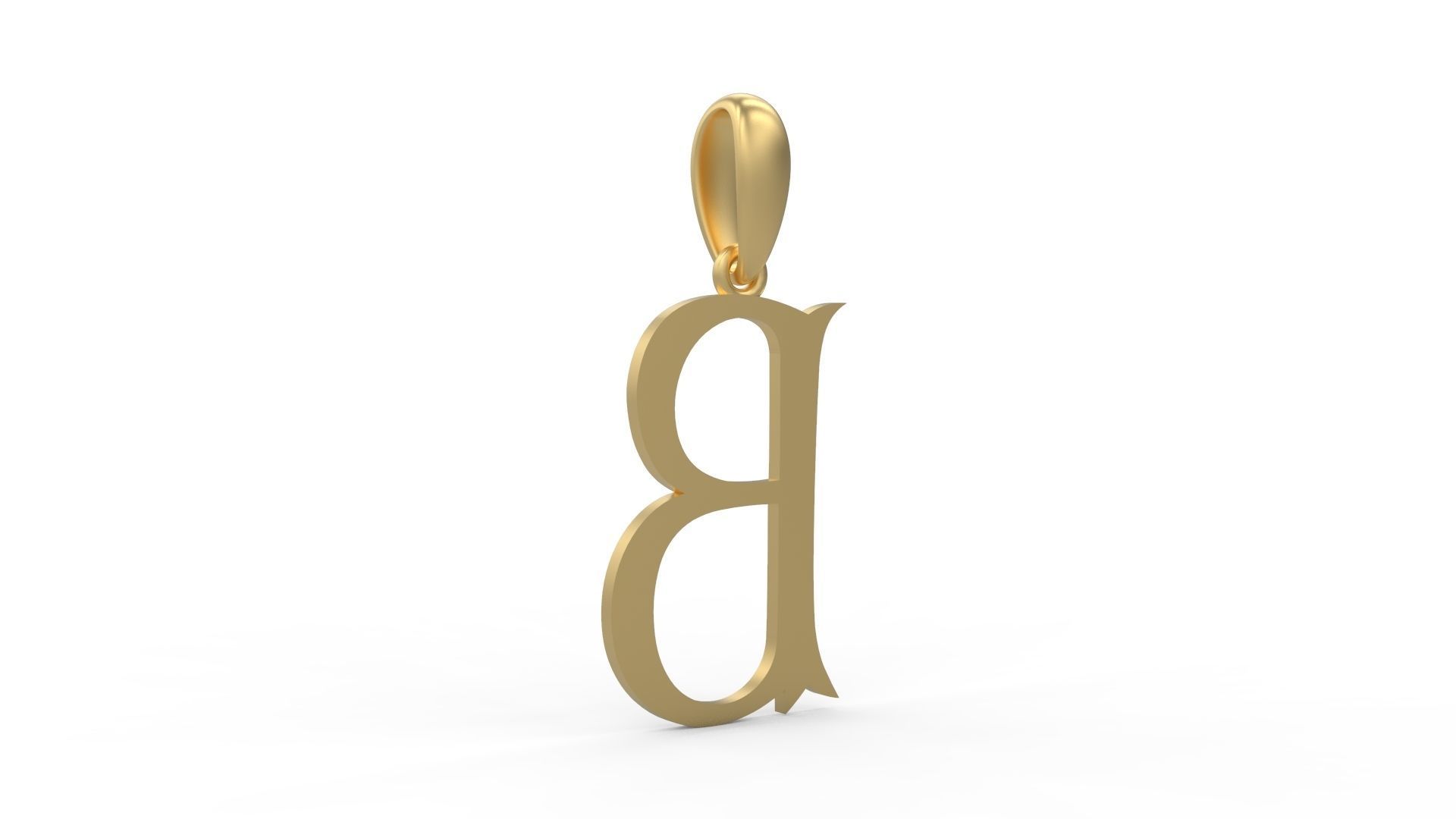 Initial Letters Pendant Storybook Ending B 3D print model_3