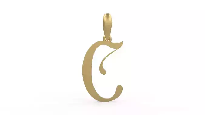 Initial Letters Pendant Storybook Ending C 3D print model