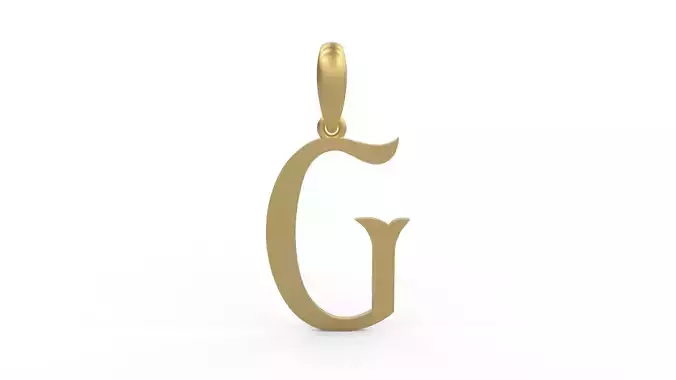 Initial Letters Pendant Storybook Ending G 3D print model