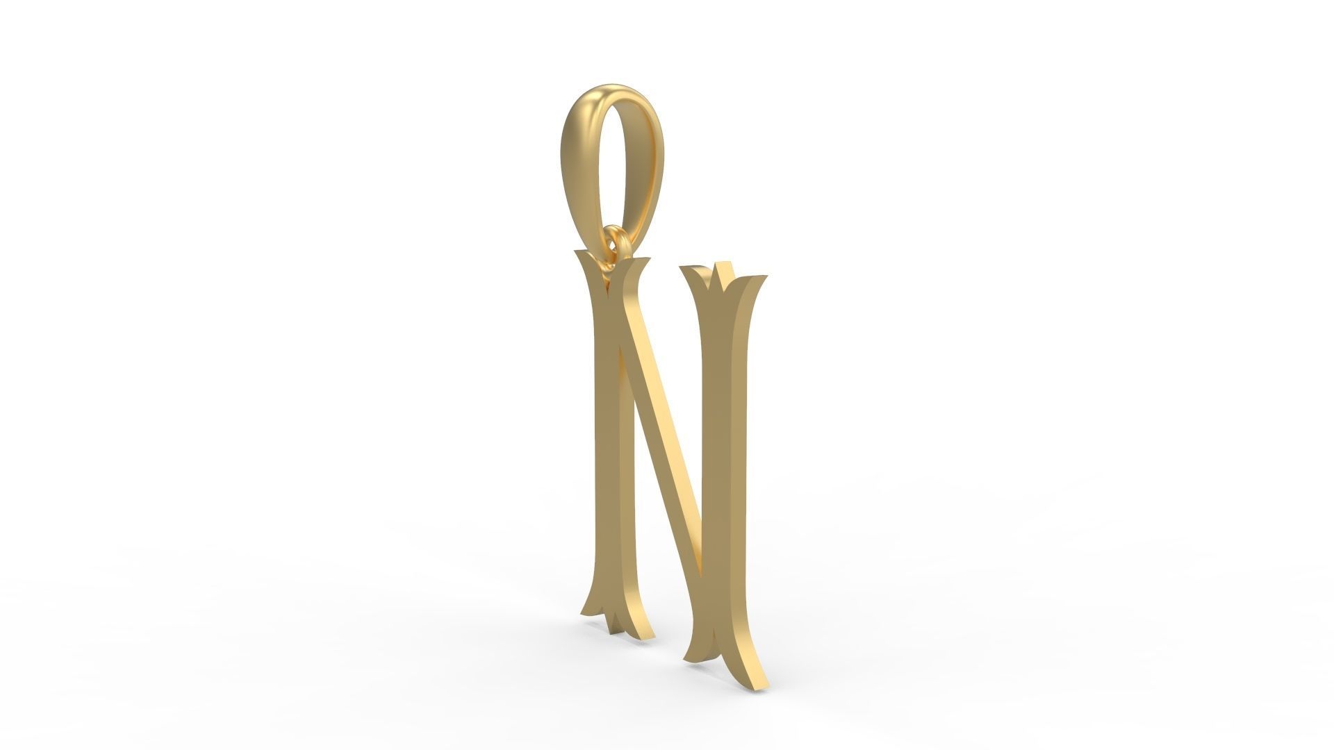 Initial Letters Pendant Storybook Ending N 3D print model_1