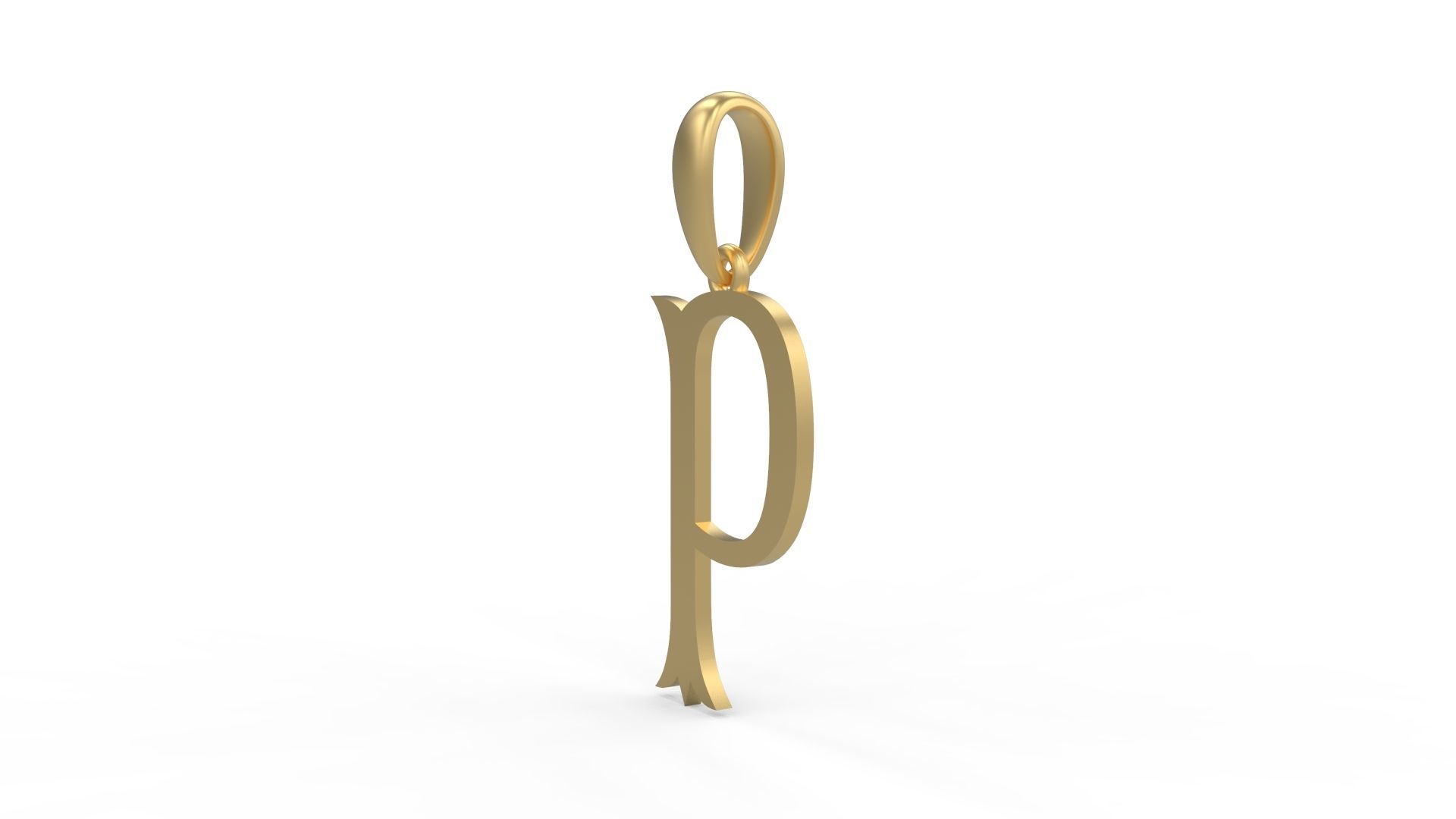 Initial Letters Pendant Storybook Ending P 3D print model_1