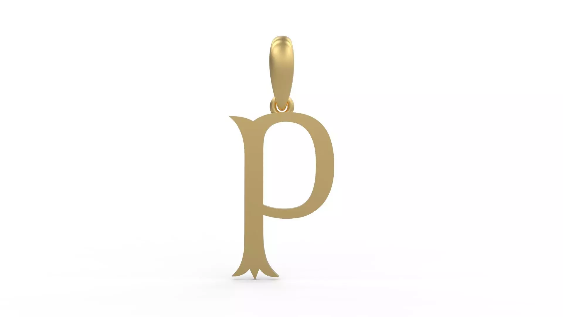 Initial Letters Pendant Storybook Ending P 3D print model_0