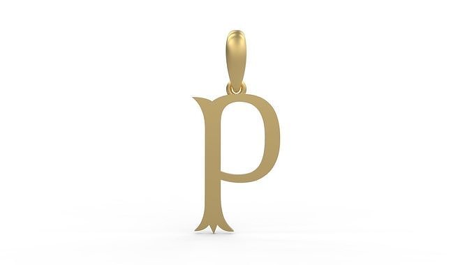 Initial Letters Pendant Storybook Ending P 3D print model