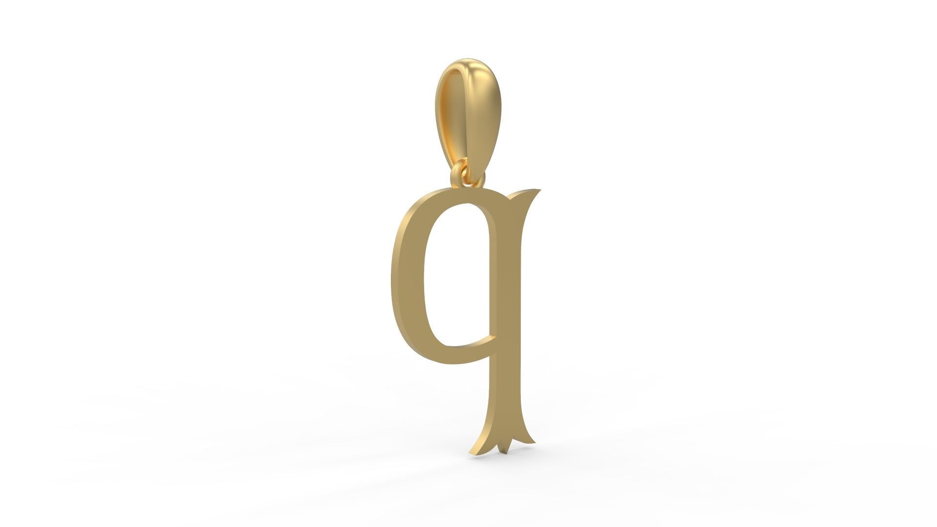 Initial Letters Pendant Storybook Ending P 3D print model_3