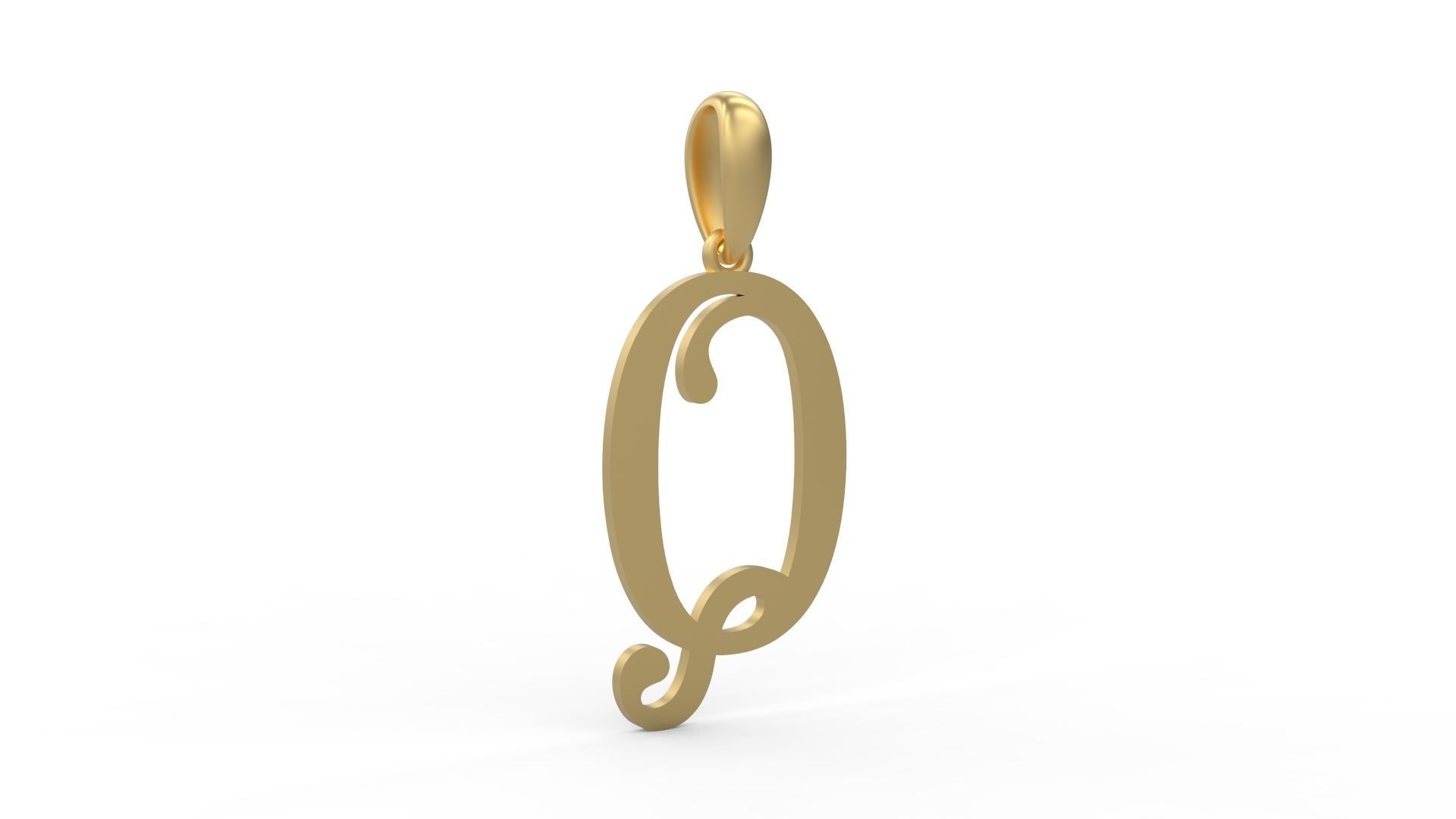 Initial Letters Pendant Storybook Ending Q 3D print model_3