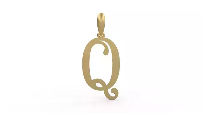 Initial Letters Pendant Storybook Ending Q 3D print model